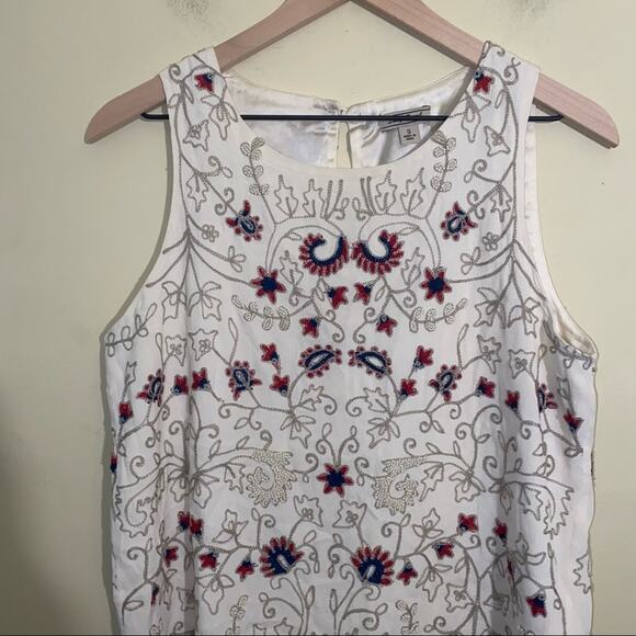 LUCKY BRAND beaded and embroidered boho tank S - Picture 3 of 6